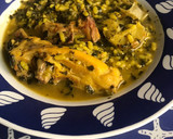 Foto del paso 9 de la receta: Arroz caldoso de pollo y conejo, con espinacas y alcachofas