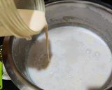 A picture of step 3 of Caramel custard pudding with leftover breads (eggless).