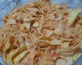 Foto del paso 4 de la receta: Milanesas con salsa, quesos y cintas gruesas