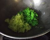 A picture of step 2 of Tri-colour Burfi, parwal green pea Gajar Steam Sandesh.