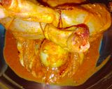 A picture of step 4 of Murgh Mussallim.