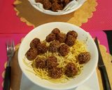 Foto del paso 3 de la receta: Menú en casa "Spaghetti con albóndigas municiones"