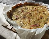 A picture of step 4 of Quiche of bacon and zuccini.