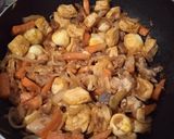 Foto langkah ke 3 dari resep Ayam teriyaki, wortel dll.