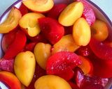 A picture of step 1 of Cinnamon Plum Jam.