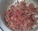 A picture of step 2 of Crunchy stuffed arrow roots with minced meat sauce.