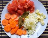 Foto del paso 1 de la receta: Patatas con migas de bacalao y setas