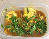 A picture of step 14 of Egg Drop/Poached Egg Curry.