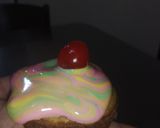 Foto del paso 4 de la receta: Muffins coloridos de banana y manzana