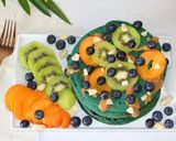 Foto del paso 1 de la receta: Pancake de arándanos y espirulina azul