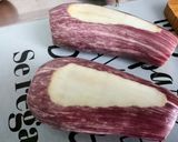 Une image de l'étape 2 de Aubergines graffiti et oignon sauce teriyaki à la plancha.
