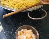 A picture of step 3 of Fideuá with Cuttlefish, Shrimp, and Aioli.