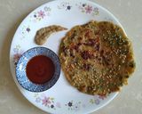 A picture of step 4 of Multigrain mix vegetable chila.