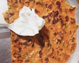 A picture of step 3 of Banana chila.