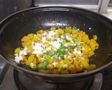 A picture of step 3 of Raw papaya Bhaji.