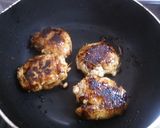 A picture of step 5 of Teriyaki Chicken Meatballs with Enoki Mushrooms.
