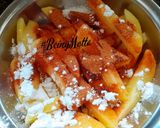 A picture of step 3 of Airfried Schezwan Fries.