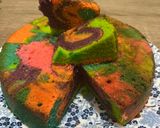 Foto langkah ke 10 dari resep Bolu marmer rainbow.