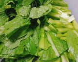 Hình bước làm 1 của món Cải xanh nấu tôm