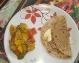 A picture of step 3 of Paneer Capsicum Curry.