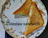 A picture of step 4 of Coleslaw sandwich.