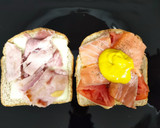 Foto del paso 7 de la receta: Sándwich de Lacón y Salmón Ahumado con Mayonesa de Miso y Yakiniku y Mostaza Miel
