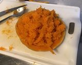 Une image de l'étape 4 de Diable de courge au parmesan,oignon de roscoff et tomates séchées.