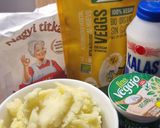 Mogyorókrémes derelye, mogyoró bundában, édes sajtkrémre fektetve (vegán) recept fázis 1 fotója