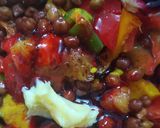 A picture of step 2 of Tabbouleh salad.