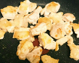 A picture of step 3 of Chicken with Worcestershire Sauce Stir-Fry on Maitake Mushrooms and Bean Sprouts.