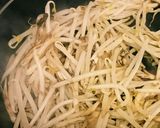A picture of step 4 of Chicken with Worcestershire Sauce Stir-Fry on Maitake Mushrooms and Bean Sprouts.