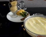 A picture of step 3 of No churn mango ice cream.