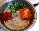 A picture of step 1 of Vegetable fried rice.