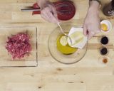 A picture of step 2 of Steak Tartar.