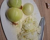 Gombás tejfölös Sertéspörkölt puliszkával recept fázis 1 fotója