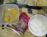 รูปขั้นตอนการทำที่ 1 ของ ข้าวไข่นุ่มแหนม