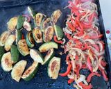 Une image de l'étape 12 de Courgettes rondes et poivron grillés aux épices italiennes (recette plancha).