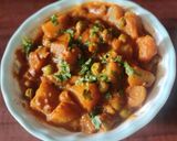 A picture of step 8 of Kathiyawadi Aloo matar ki subji.