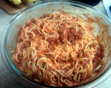 A picture of step 9 of Nicole's Simple Spaghetti.