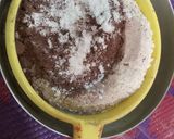 A picture of step 1 of Eggless Mirror shine Chocolate cake.