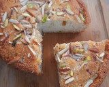 A picture of step 5 of Eggless sooji vanilla cake.
