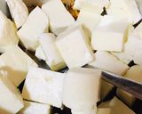 A picture of step 1 of Dahi paneer.