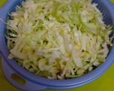 A picture of step 2 of Endless Salad with Salted Kombu, Cabbage, and Edamame.