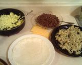 A picture of step 5 of breakfast burritos*.