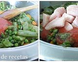 Foto del paso 2 de la receta: Arroz al horno con verduras y lomo