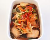 A picture of step 6 of Salmon Nanbanzuke (Sweet and Sour Marinated Salmon).