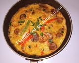A picture of step 3 of Plantain and Egg fritata (pizza).