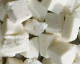 A picture of step 1 of Paneer Lemon Masala chat.