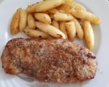 Mustáros sertéscomb hirtelen sütve, nudlival recept fázis 4 fotója