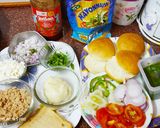 A picture of step 1 of Soya patty burger....full of protein.